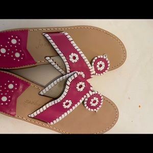 Jack Rogers Flat Sandals, Size 7, Pink
